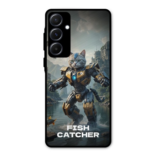 Fish Catcher Metal Back Case for Galaxy A55