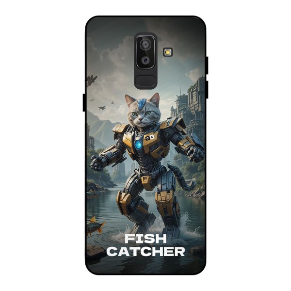 Fish Catcher Metal Back Case for Galaxy J8