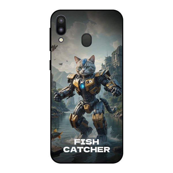 Fish Catcher Metal Back Case for Galaxy M20