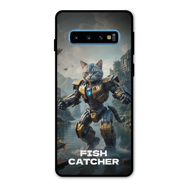 Fish Catcher Metal Back Case for Galaxy S10