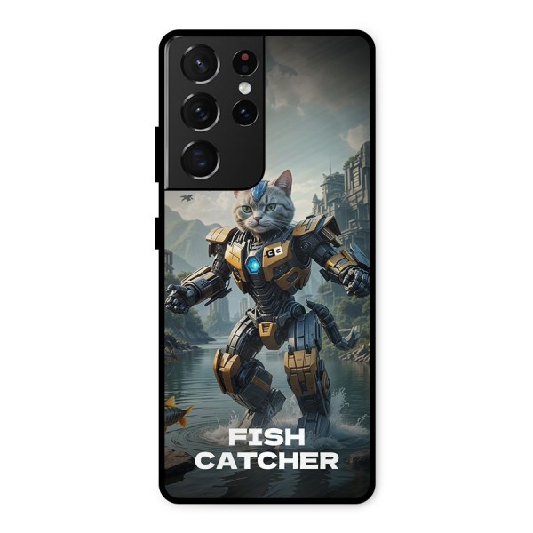 Fish Catcher Metal Back Case for Galaxy S21 Ultra 5G