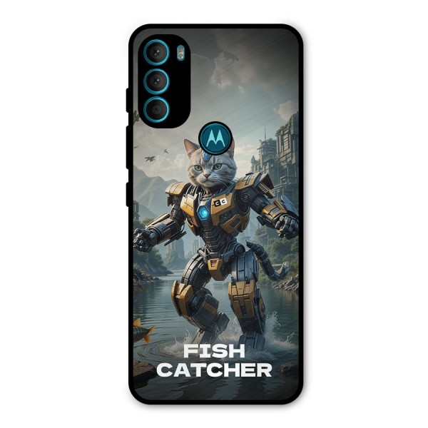 Fish Catcher Metal Back Case for Moto G71 5G