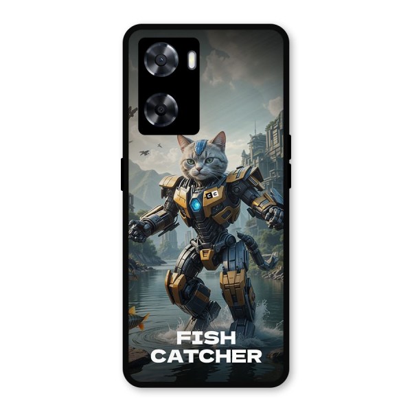 Fish Catcher Metal Back Case for Oppo A77s