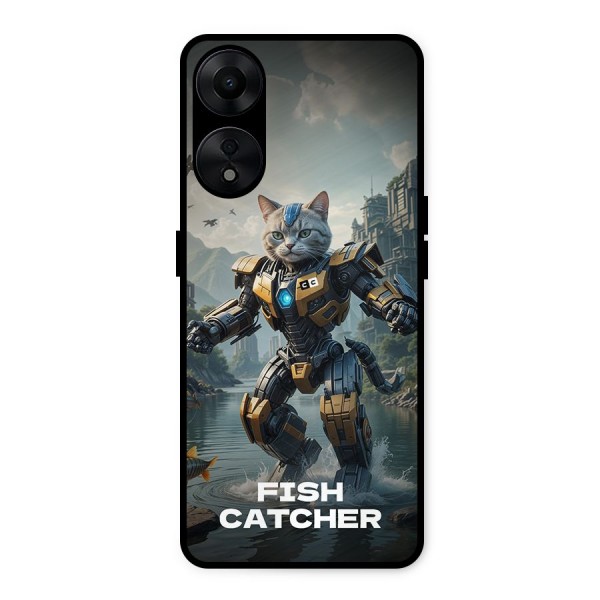 Fish Catcher Metal Back Case for Oppo A78 5G