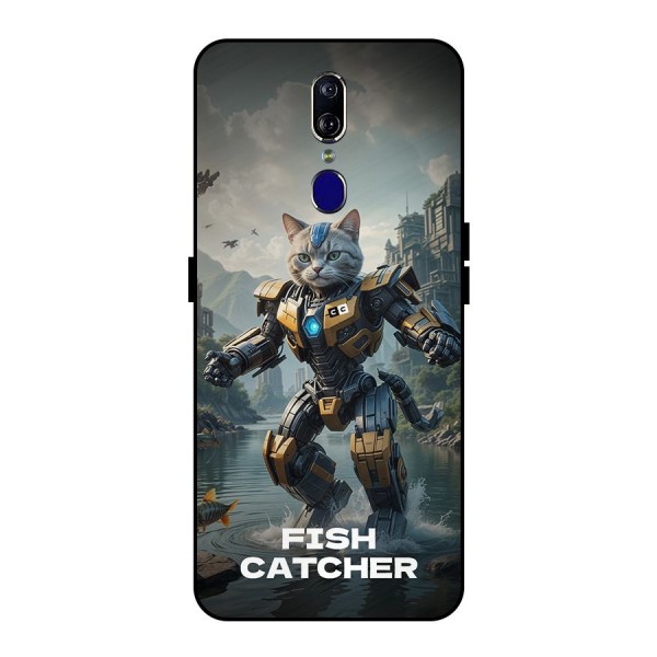 Fish Catcher Metal Back Case for Oppo F11