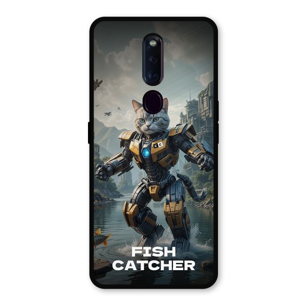 Fish Catcher Metal Back Case for Oppo F11 Pro