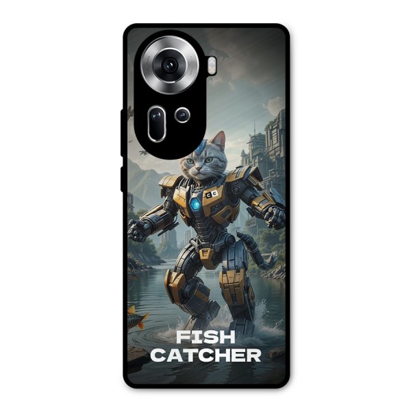 Fish Catcher Metal Back Case for Oppo Reno11 5G