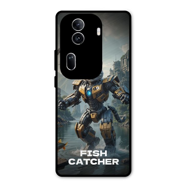 Fish Catcher Metal Back Case for Oppo Reno11 Pro 5G