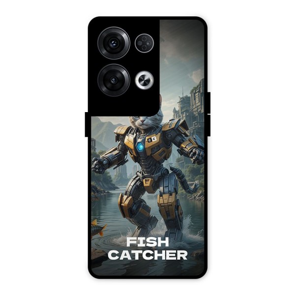 Fish Catcher Metal Back Case for Oppo Reno8 Pro 5G