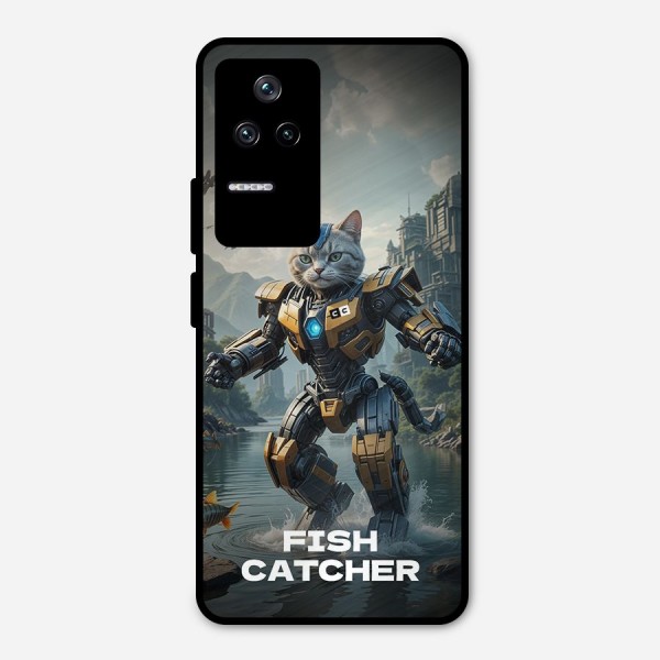 Fish Catcher Metal Back Case for Poco F4 5G