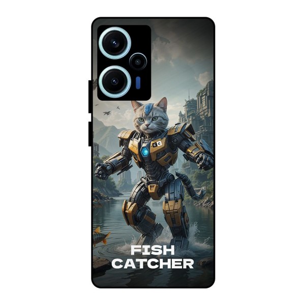 Fish Catcher Metal Back Case for Poco F5