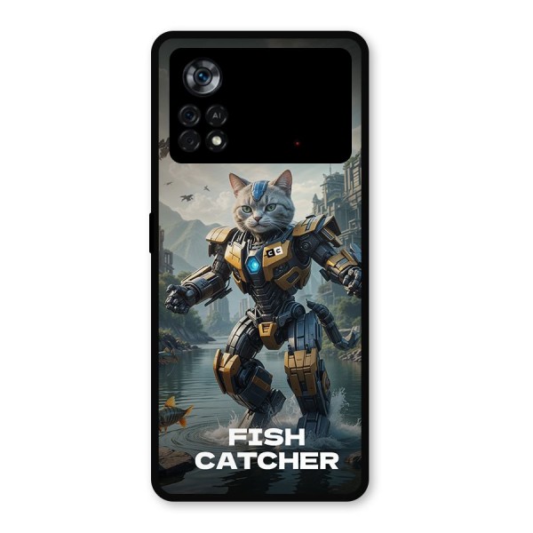 Fish Catcher Metal Back Case for Poco X4 Pro 5G