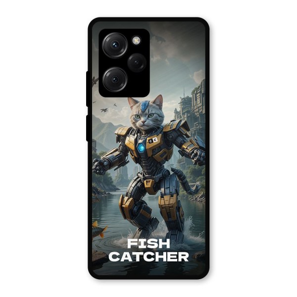 Fish Catcher Metal Back Case for Poco X5 Pro