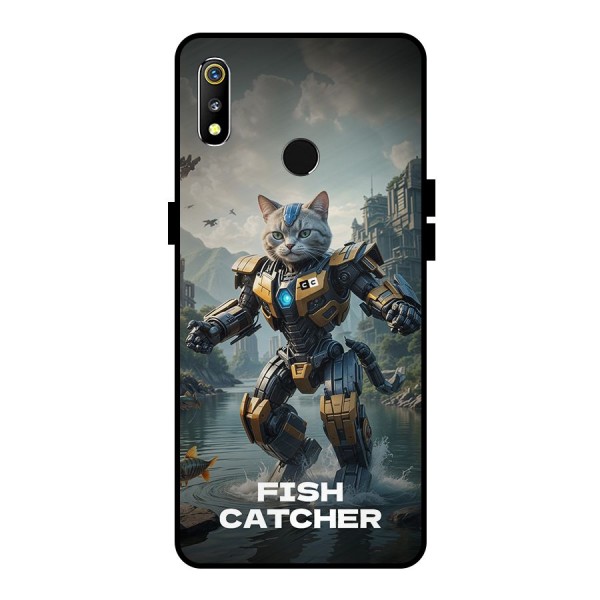 Fish Catcher Metal Back Case for Realme 3i