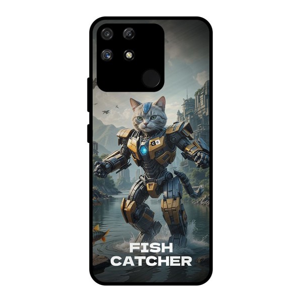 Fish Catcher Metal Back Case for Realme Narzo 50A