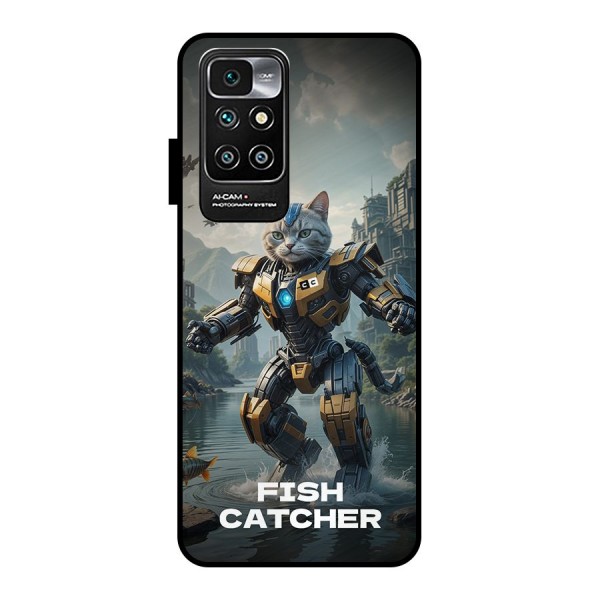 Fish Catcher Metal Back Case for Redmi 10 Prime