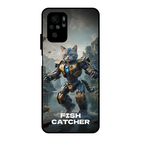 Fish Catcher Metal Back Case for Redmi Note 10