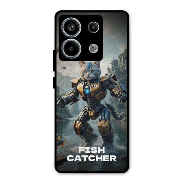 Fish Catcher Metal Back Case for Redmi Note 13 Pro 5G