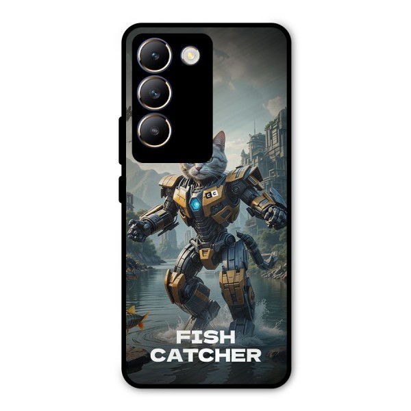 Fish Catcher Metal Back Case for Vivo T3 5G