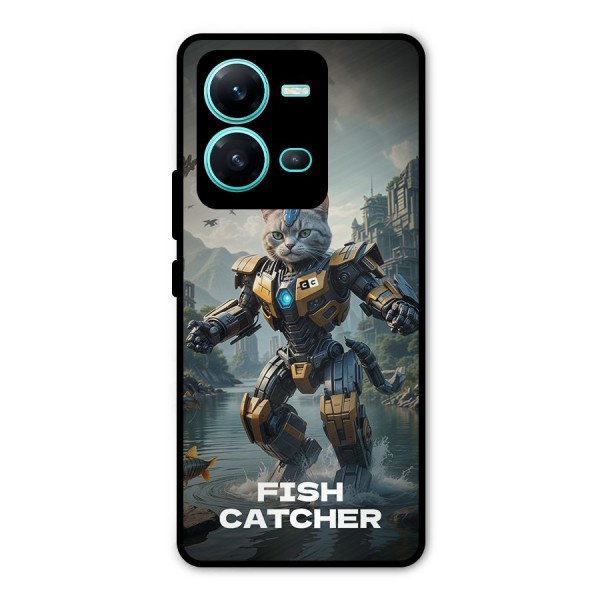 Fish Catcher Metal Back Case for Vivo V25