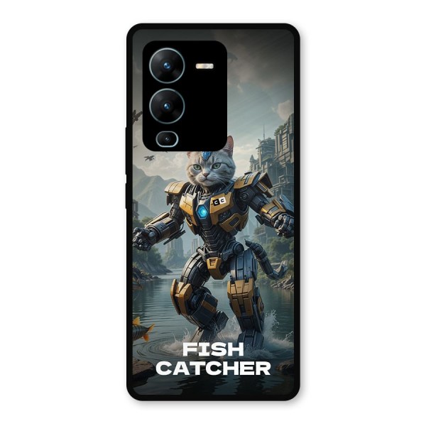 Fish Catcher Metal Back Case for Vivo V25 Pro