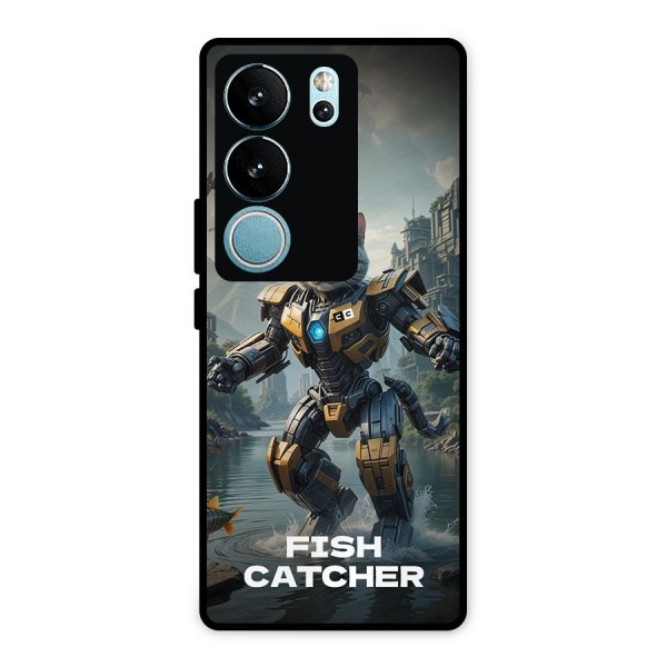 Fish Catcher Metal Back Case for Vivo V29 Pro