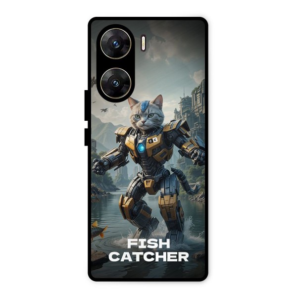 Fish Catcher Metal Back Case for Vivo V29e