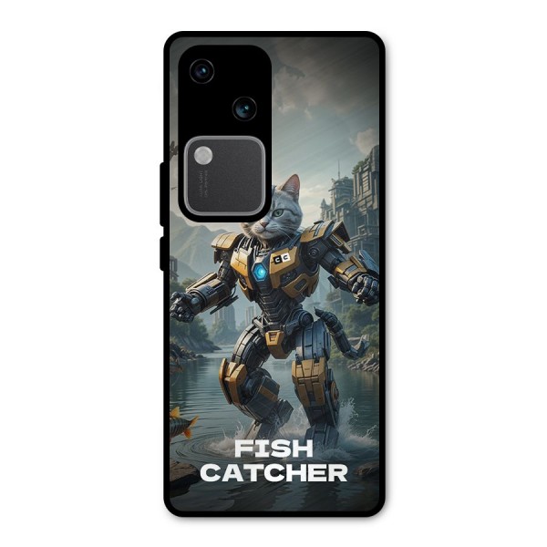 Fish Catcher Metal Back Case for Vivo V30