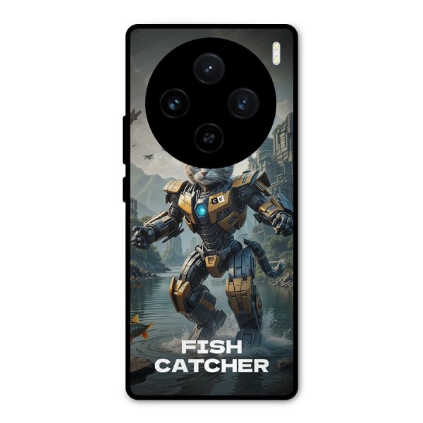 Fish Catcher Metal Back Case for Vivo X100