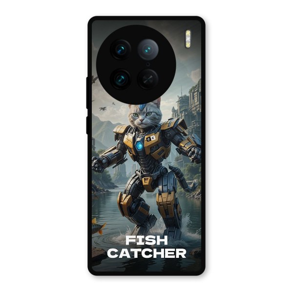 Fish Catcher Metal Back Case for Vivo X90 Pro