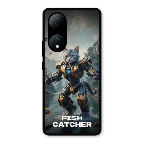 Fish Catcher Metal Back Case for Vivo Y100