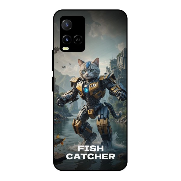 Fish Catcher Metal Back Case for Vivo Y21