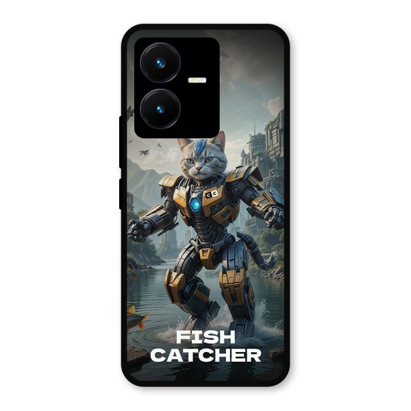 Fish Catcher Metal Back Case for Vivo Y22s