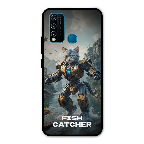 Fish Catcher Metal Back Case for Vivo Y30