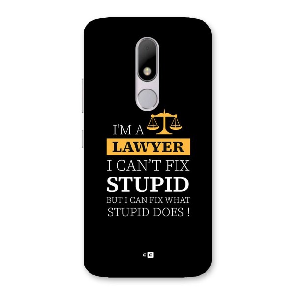 Fix Stupid Case Back Case for Moto M