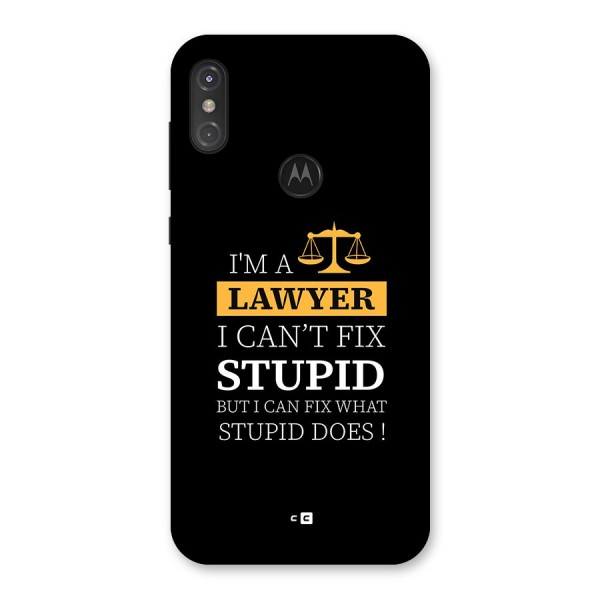 Fix Stupid Case Back Case for Motorola One Power