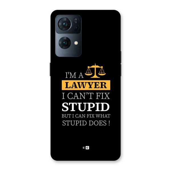 Fix Stupid Case Back Case for Oppo Reno7 Pro 5G