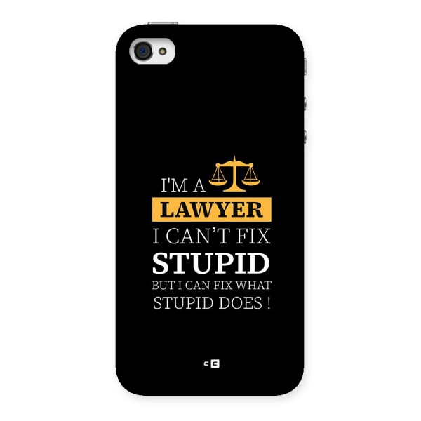 Fix Stupid Case Back Case for iPhone 4 4s