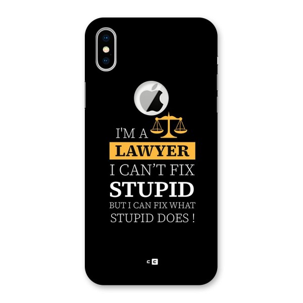 Fix Stupid Case Back Case for iPhone XS Logo Cut