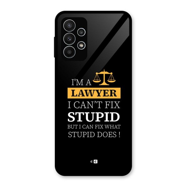 Fix Stupid Case Glass Back Case for Galaxy A23