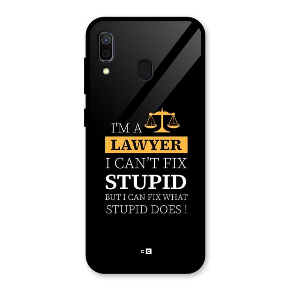 Fix Stupid Case Glass Back Case for Galaxy A30