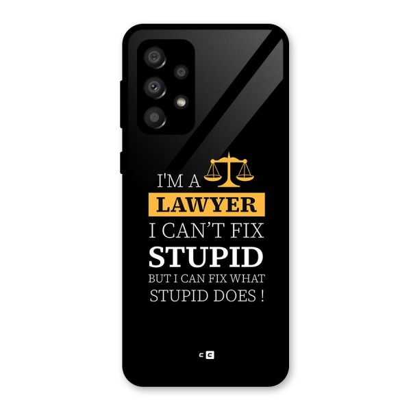 Fix Stupid Case Glass Back Case for Galaxy A32