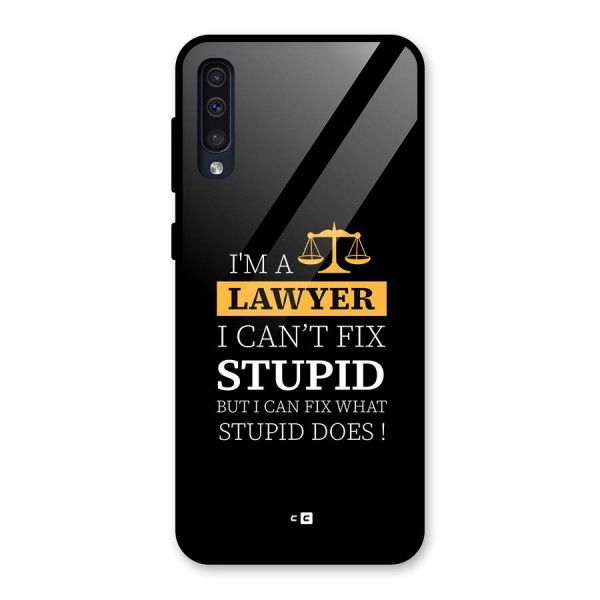 Fix Stupid Case Glass Back Case for Galaxy A50