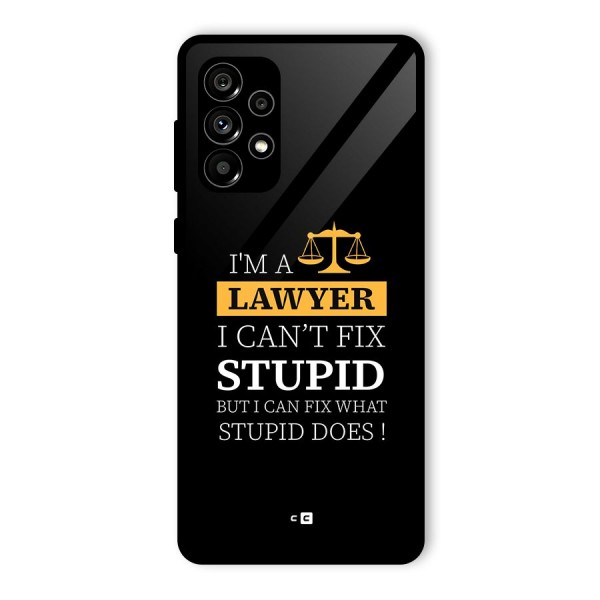 Fix Stupid Case Glass Back Case for Galaxy A73 5G