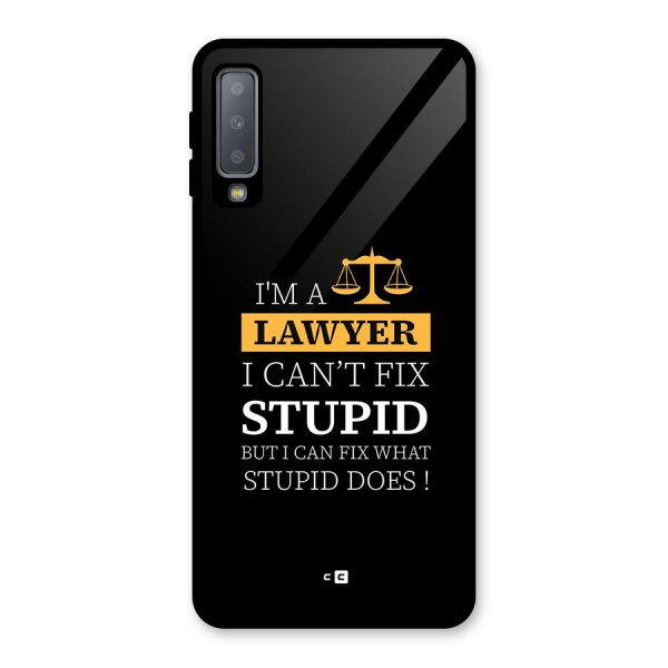 Fix Stupid Case Glass Back Case for Galaxy A7 (2018)