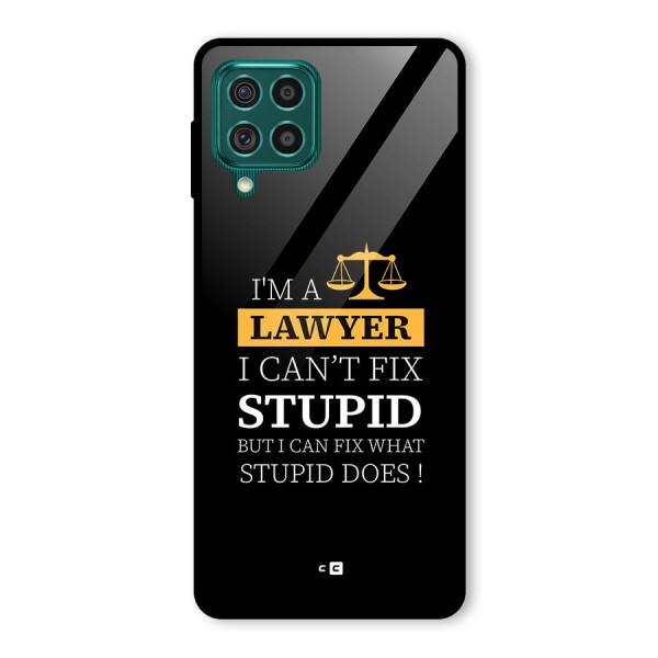 Fix Stupid Case Glass Back Case for Galaxy F62