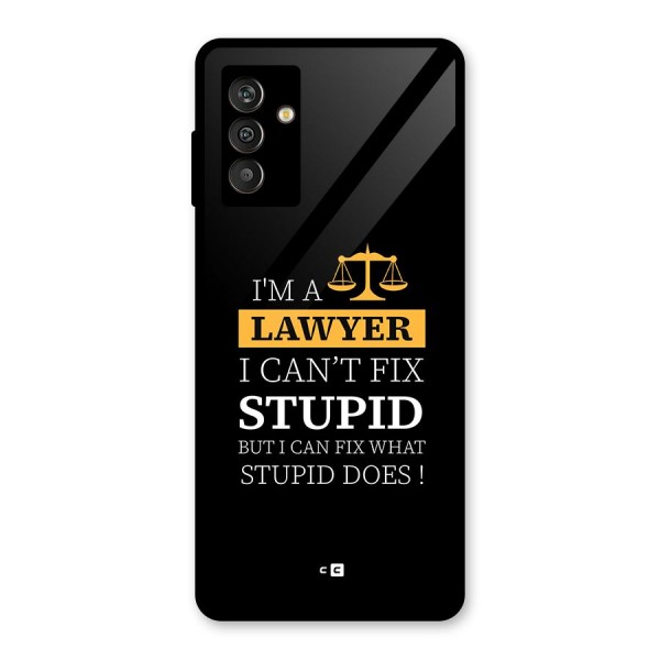 Fix Stupid Case Glass Back Case for Galaxy M13