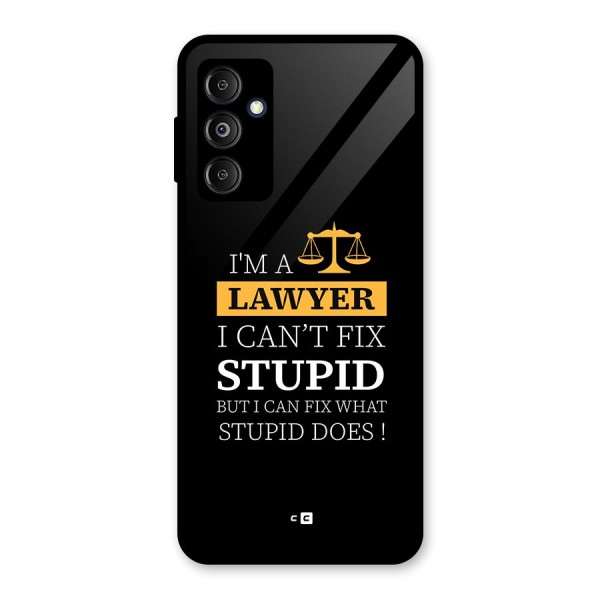 Fix Stupid Case Glass Back Case for Galaxy M14 5G