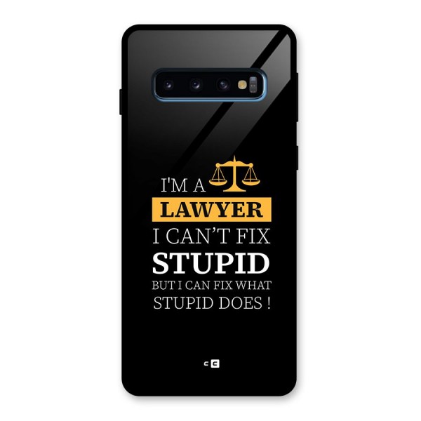 Fix Stupid Case Glass Back Case for Galaxy S10