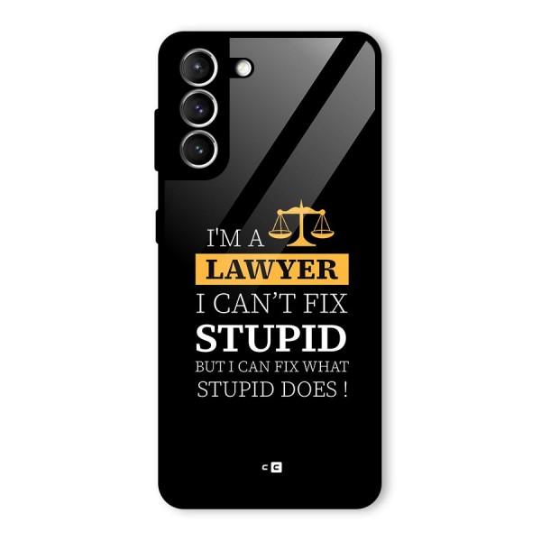 Fix Stupid Case Glass Back Case for Galaxy S21 5G